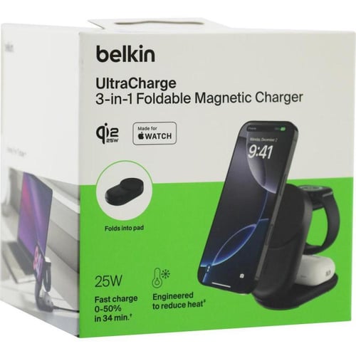 بيلكن ألترا تشارج برو مع ‎1‎ في ‎3‎ شاحن مغناطيسي...