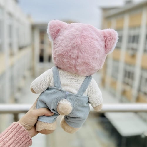 دمية دب مع طقم ملابس