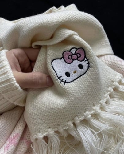 بلوفر هيلو كيتي مع الوشاح