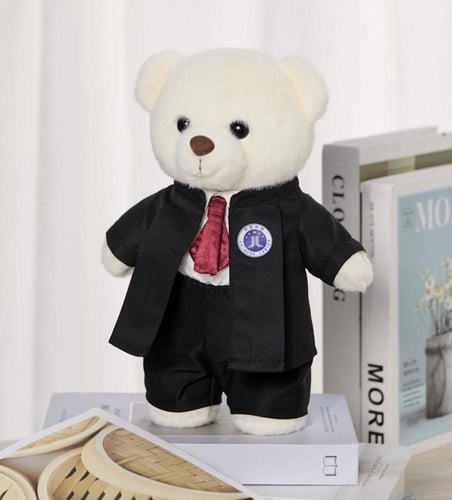 دمية دب مع طقم محامي