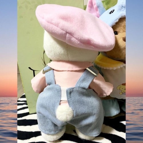 دب مع طقم الملابس