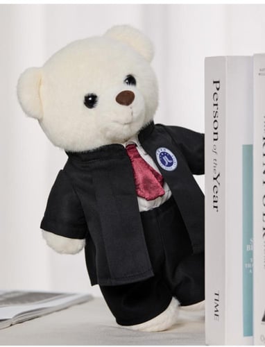 دمية دب مع طقم محامي