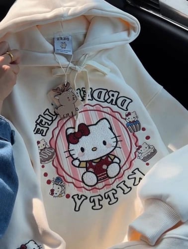 هودي هيلو كيتي مبطن بمخمل