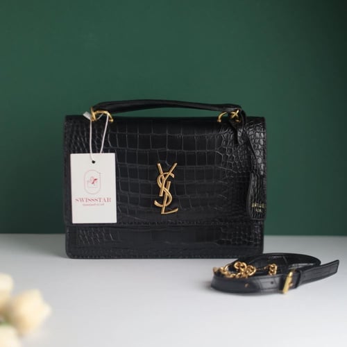 شنطة سان لوران صن سيت جلد تمساح N130