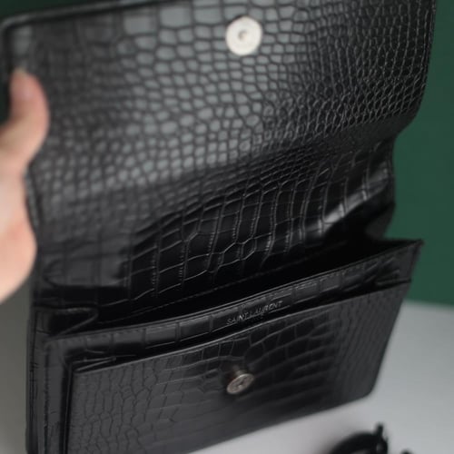 شنطة سان لوران صن سيت جلد تمساح N130