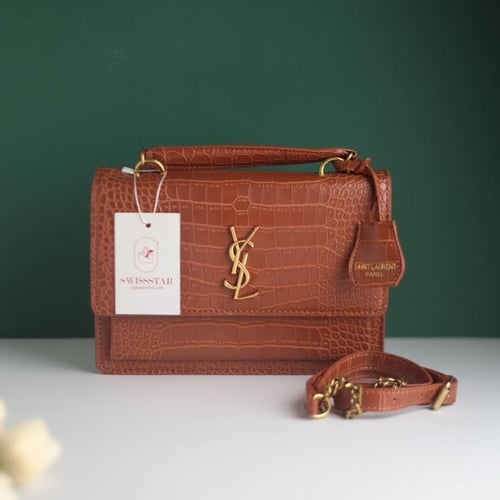 شنطة سان لوران صن سيت جلد تمساح N130