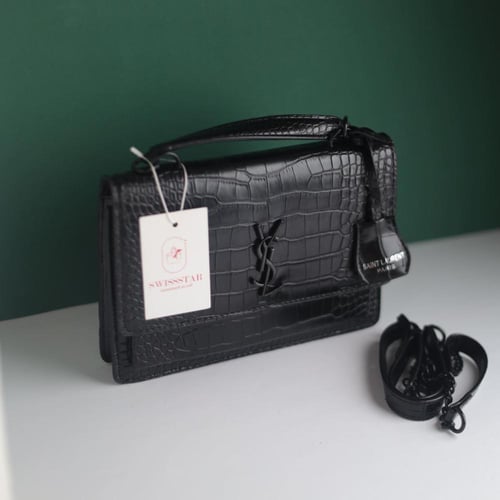 شنطة سان لوران صن سيت جلد تمساح N130