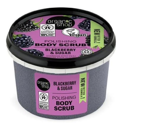 اورجانيك شوب صنفرة ومقشر للجسم بخلاصة التوت الاسود