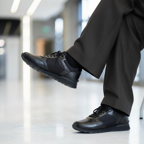 حذاء (DAILY) مودرن بتصميم فاخر باللون الأسود