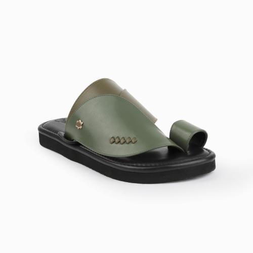 حذاء سعودي كاجول باللون الزيتي 1st Collection