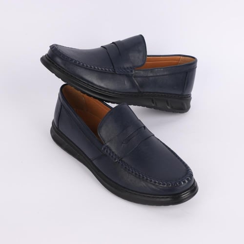 حذاء (DAILY) Comfort جلد بقر طبيعي باللون الكحلي