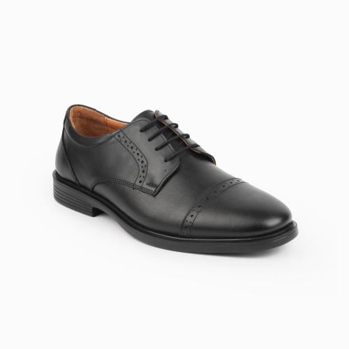 حذاء (CLASSIC) Oxford جلد بقر طبيعي باللون الأسود