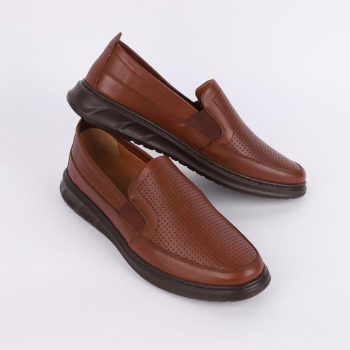 حذاء (DAILY) Comfort جلد بقر طبيعي باللون الجملي