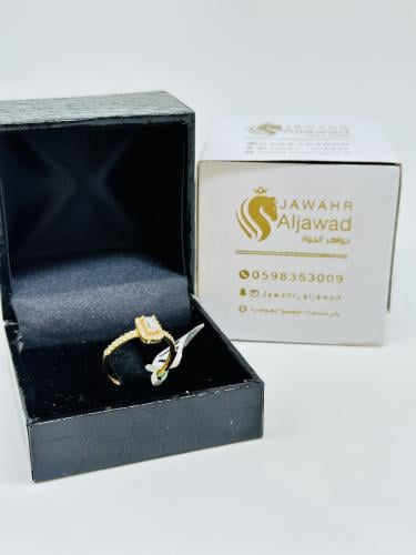 خاتم عيار 18 مويل سولوتير مربع