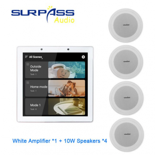 مضخم صوت ذكي مع شاشه بنظام اندرويد مزودة ب اربع سم...