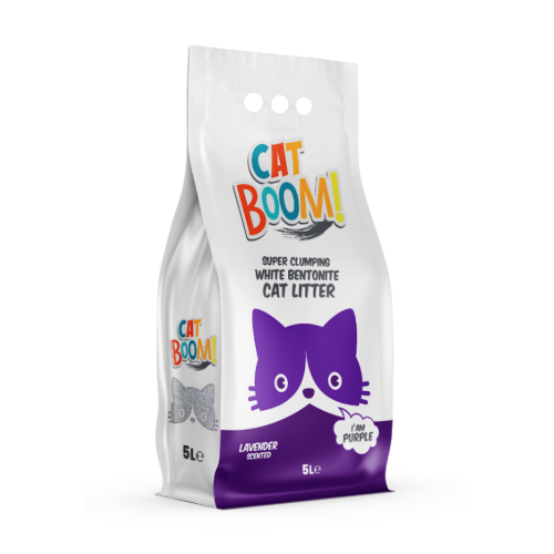 Cat Boom رمل قطط برائحة اللافندر تكتل قوي ( صناعة...