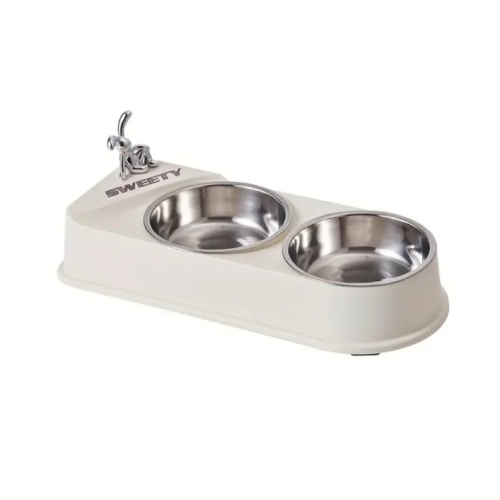 صحن طعام ستاليس مزدوج بعدة الوان