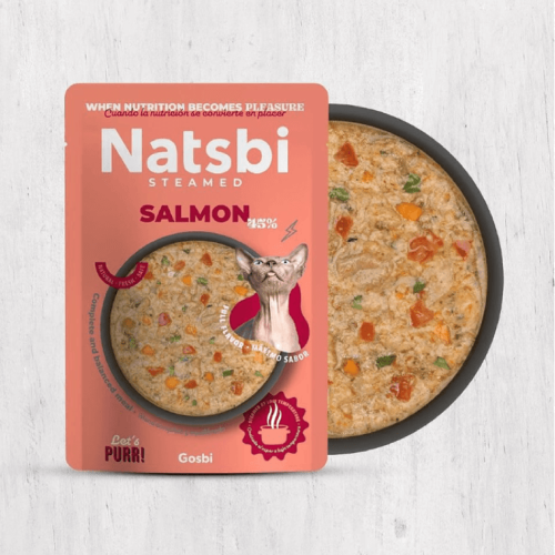 NATSBIاكل رطب للقطط البالغة بالسالمون80جرام