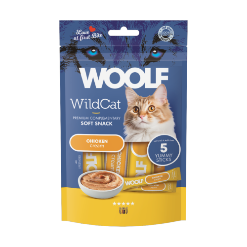 مكافآت WOOLF للقطط بالدجاج (5×14 جرام)