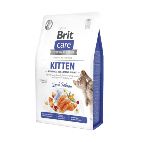 بريت طعام جاف للقطط الصغيرة بالسالمون لدعم الهضم و...