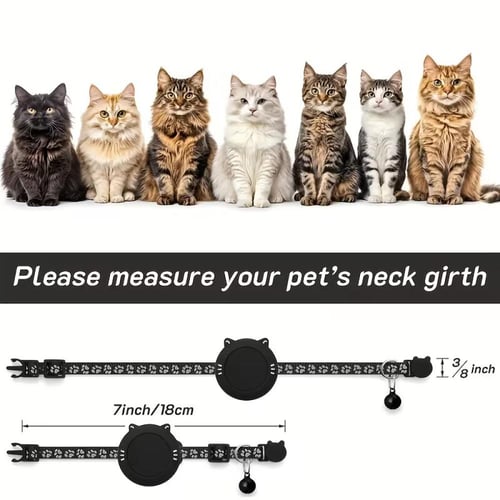 طقم طوق تحديد موقع القطط الأليفة (يتضمن طوق + جهاز...