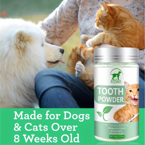 مسحوق تنظيف الاسنان للقطط والكلاب 100 ملم