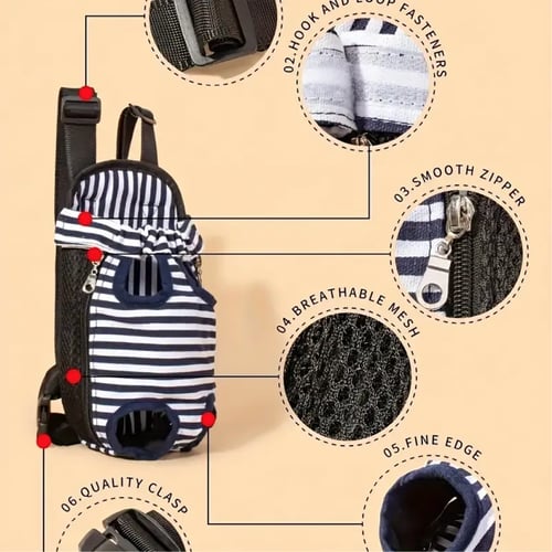 حقيبة ظهر لحمل القطط والجراء قابلة للتعديل