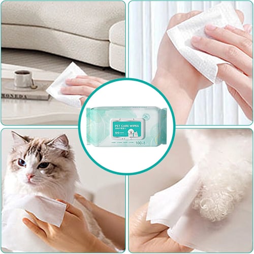 مناديل معطرة للحيوانات الاليفة 100 منديل