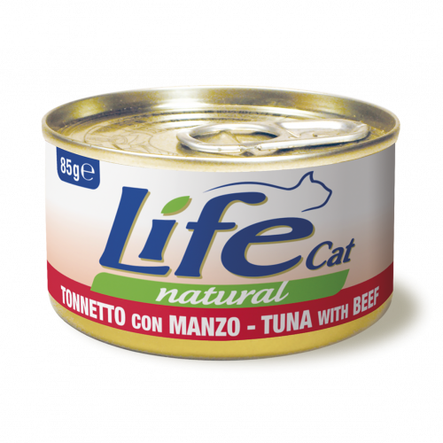 لايف كات طعام رطب تونا مع اللحم 85 جرام
