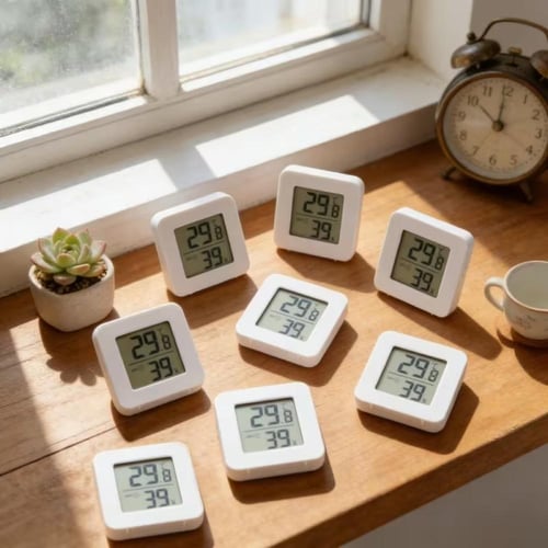 مقياس رقمي لدرجة حرارة ورطوبة الغرفة - بت شو