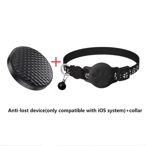 طوق تتبع القطط بتصميم عاكس وجرس، متوافق مع أجهزة i...