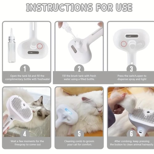 مشط بخار لتصفيف الشعر وازالة المتساقط منه (قابل لل...