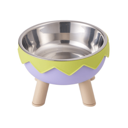 صحن طعام ستاليس بقاعدة مرتفعة بتصميم انيق