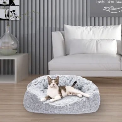 وسادة من الفرو الناعم يمكن تشكيلها سرير