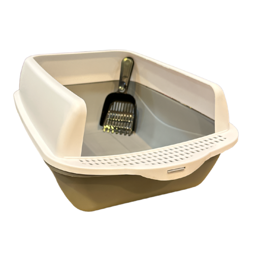 ليتر بوكس حجم كبيربحواف عالية مع مجرفة (عدة الوان)