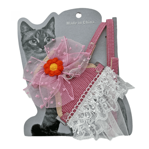 صدرية ملابس مع مشد للقطط متوفر بعدة الوان @