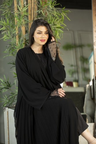 عباية اسود دبل كسرات