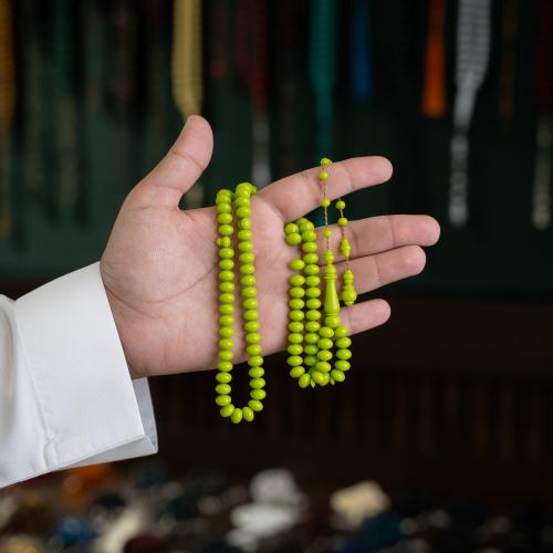 سبحه بولينق تفاحي خراطة يدوية ( خالد مسعود )