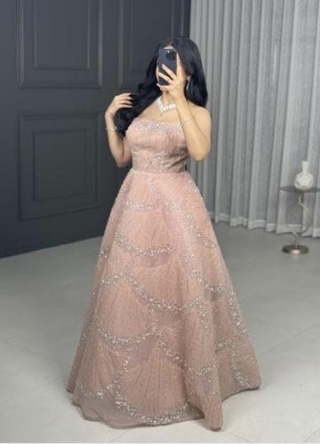 فستان سهره توب بتطريز كامل