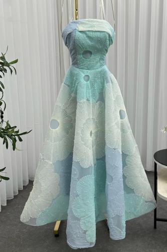 فستان سهرة جازار مموج وانيق