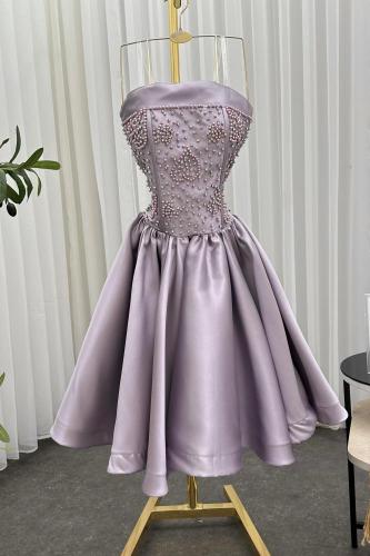 فستان سهرة ميكادو بتطريز يدوي انيق