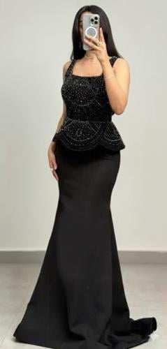 فستان سهرة كورسية اسود