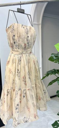 فستان توب سكري مشجر