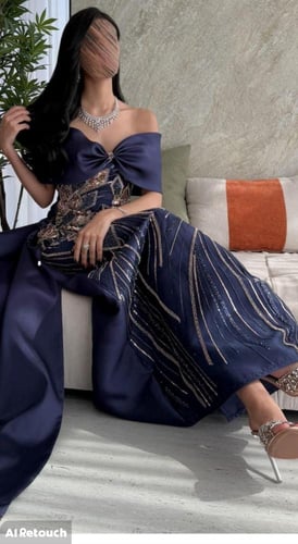 فستان سهرة بتطريز مميز