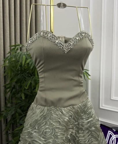 فستان سهرة باربي تطريز يدوي وجازارر