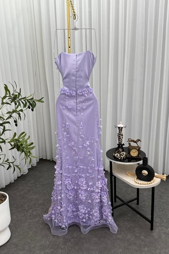 فستان سهره توب مورد بشال خارجي