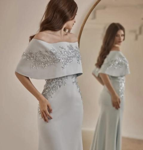 فستان سهره بتطريز يدوي