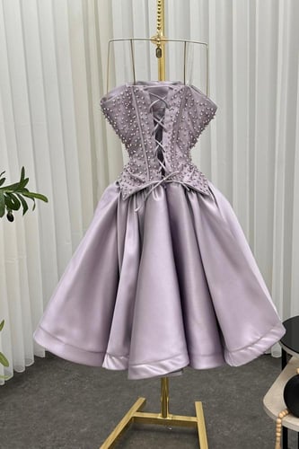 فستان سهرة ميكادو بتطريز يدوي انيق