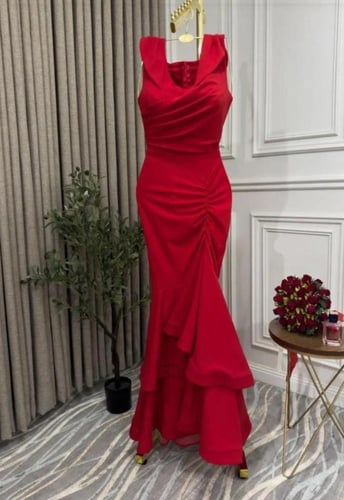 فستان سهره كريب استرش