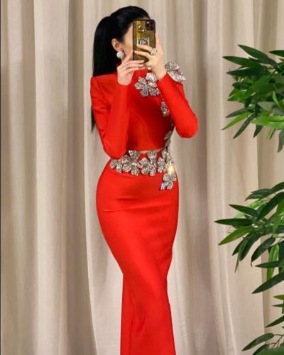 طقم قطعتين تنوره طويل سترتش